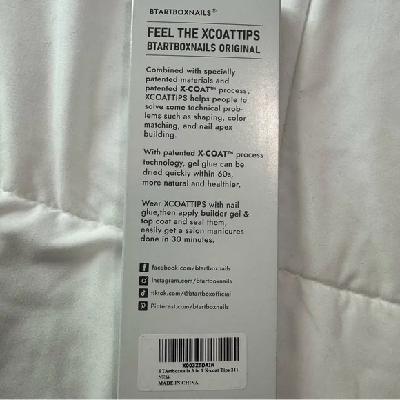 BTArtBox Nails X-Coat Tips Pink French Manicure Short Square - Picture 3 of 9